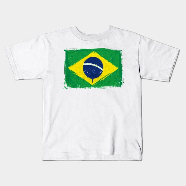 Brazil Flag Kids T-Shirt by Islanr